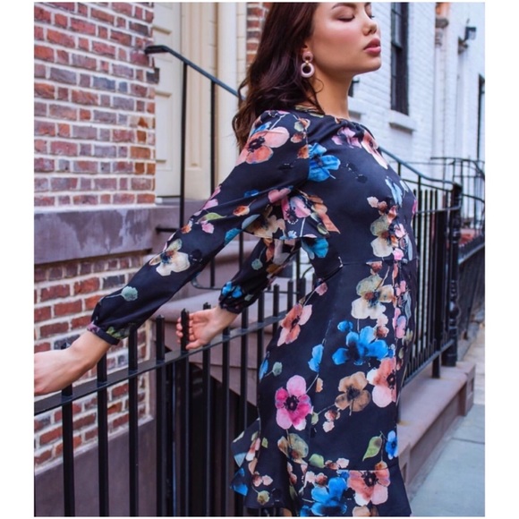 Anthropologie Ruffle Back Cutout Fit & Flare Dress - Picture 3 of 7